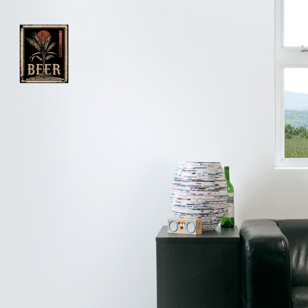 Barley Beer Vintage Brewing Poster Design by TuncGK